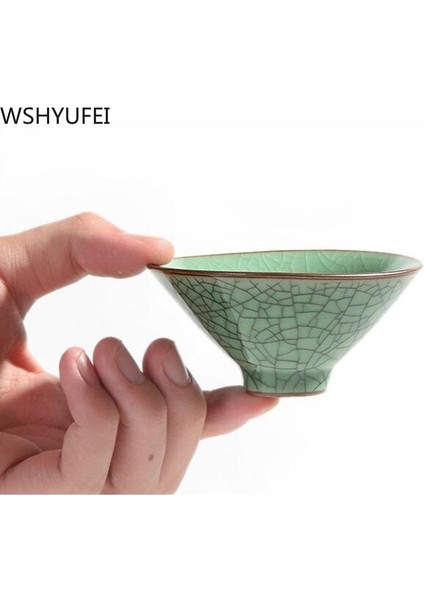7x3 cm Çin Longquan Seladonlar Çay Bardağı Seti Çiçek Çayı Bardağı Seyahat Uygun Çay Bardağı Ofis Ev Çay Bardağı Wshyufeı (Yurt Dışından)