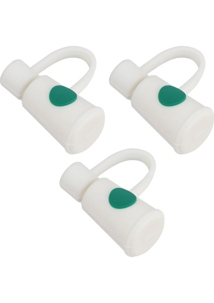 PINKWHITE5.521.5CM 3 Adet Bardak Içme Samanı Kapakları Toz Geçirmez Kapak Cam Pipetler Paslanmaz Çelik Silika Jel Silikon (Yurt Dışından)