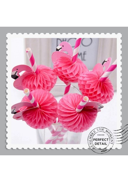 Flamingo Kağıt Saman 25 Adet Çok Renkli Yaratıcı Tek Kullanımlık Kağıt Saman Şemsiye Flamingo Ananas Meyve Kokteyli Saman Hawaiian Pholiday Eğlenceli Içecek Saman (Yurt Dışından)
