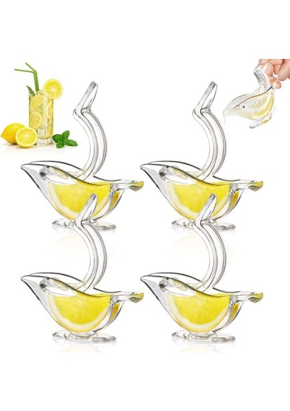 4 Adet Manuel Limon Sıkacağı Akrilik Dilim Sıkacağı Taşınabilir Şeffaf Meyve Portakal Kireç Nar Elegance Kuş Şekli Için Önler (Yurt Dışından)