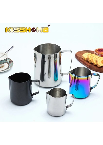 Gümüş Ölçekli 600 ml 4 Stilleri Paslanmaz Çelik Köpürtme Sürahi Çekme Çiçek Fincan Espresso Cappuccino Sanat Sürahi Sürahi Süt Köpürtücüler Kupa Kahve Araçları (Yurt Dışından) fiyatları