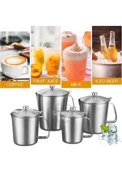 1500ML Fypo Süt Köpürtme Sürahisi Kapaklı Paslanmaz Çelik Kahve Fincanları Espresso Kahve Sürahi Barista Craft Kahve Latte Süt Köpürtme Sürahisi (Yurt Dışından) indirimleri