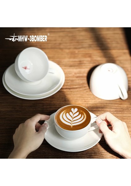 300 ml Fincan Seti Narin Kahve Fincan Seti Espresso Kupa Tabağı ile Şık Seramik Bardak Çay Kupaları Ev Cafe Aksesuarları Kahve Dağıtıcı (Yurt Dışından)