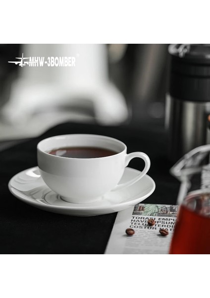 300 ml Fincan Seti Narin Kahve Fincan Seti Espresso Kupa Tabağı ile Şık Seramik Bardak Çay Kupaları Ev Cafe Aksesuarları Kahve Dağıtıcı (Yurt Dışından)