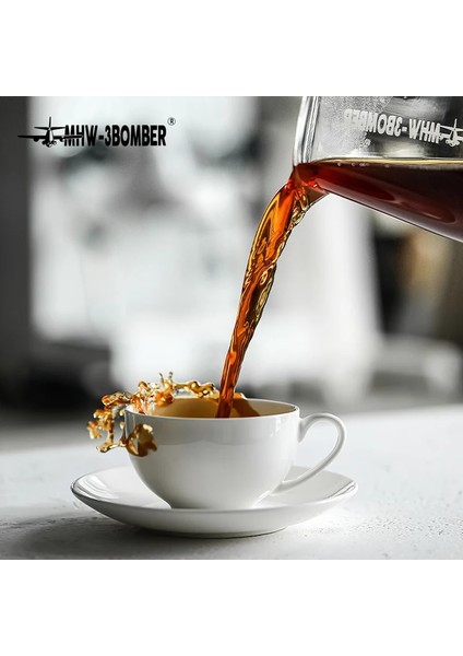 300 ml Fincan Seti Narin Kahve Fincan Seti Espresso Kupa Tabağı ile Şık Seramik Bardak Çay Kupaları Ev Cafe Aksesuarları Kahve Dağıtıcı (Yurt Dışından)