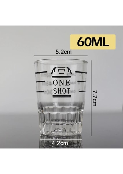 60 ml Espresso Cam Ölçüm Fincan Espresso Atış Cam Sıvı Cam Ons Bardak Ölçeği Mutfak Malzemeleri Profesyonel Barista Kahve Araçları (Yurt Dışından) fiyatları