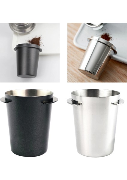 58MM Siyah 58MM 54 mm 51MM Dayanıklı Çelik Kahve Dozaj Kupası Koklama Kupa Espresso Makinesi Aşınması Kolay Temizlenebilir Coffeeg Makinesi Gümüş Siyah (Yurt Dışından) fiyatları