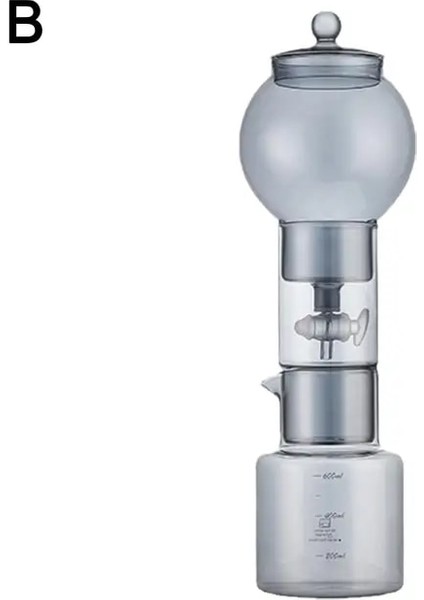 Gri 1l Su Damla Kahve Makinesi Espresso Kahve Soğuk Demleme Filtre Araçları Buz Percolator Makinesi Yeniden Kullanılabilir Damlatıcı Pot Cam G7K3 (Yurt Dışından)