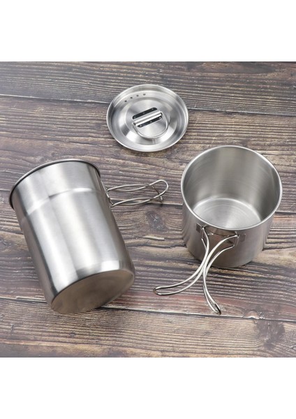 304 Paslanmaz Çelik Tencere Uygun Su Bardağı Kamp Kahve Fincanı Katlanır Saplı Piknik Tencere Seti (Yurt Dışından) fırsatları