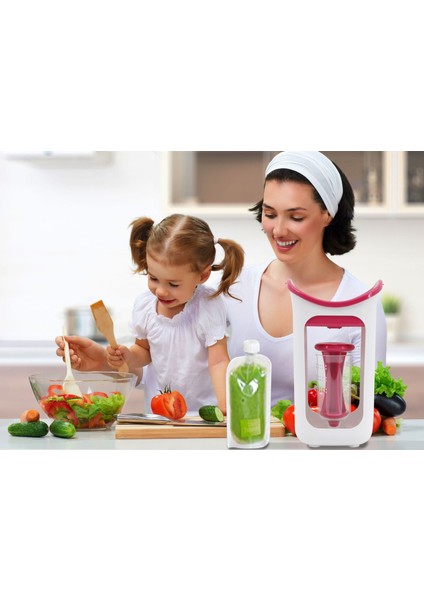 Mavi Sıkıştırılmış Yemek Istasyonu Ev Yapımı Bebek Maması Dağıtıcı Çantalar Yiyecek Makinesi Seti Depolama Paketleme Makinesi Meyve Suyu Püresi Paketi Besleme Torbaları (Yurt Dışından) modelleri