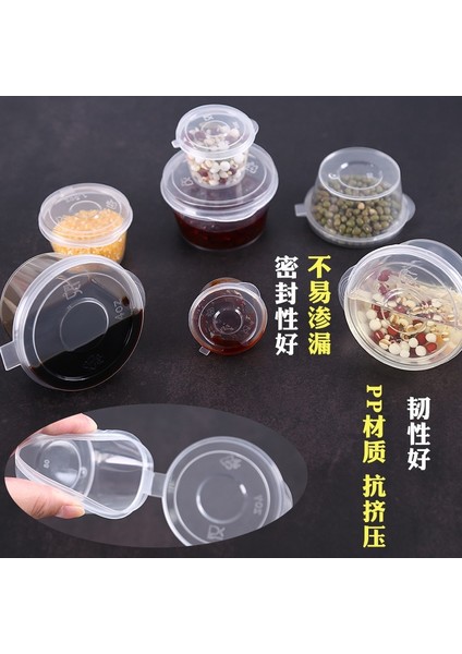 25ML 100 Adet 100 Adet/paket 25ML Tek Kullanımlık Sos Kabı Kapaklı Şeffaf Mini Plastik Şişe Baharat Ambalaj Kutusu (Yurt Dışından)