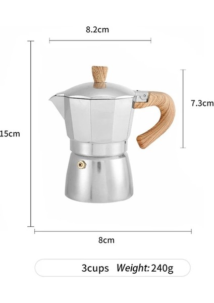 150 ml Kahve Makinesi Moka Tencere Espresso Su Isıtıcısı Italyan Kahve Makinesi Cafe Bira Araçları Soba Filtresi Süzgeç Cafe Aksesuarları (Yurt Dışından)