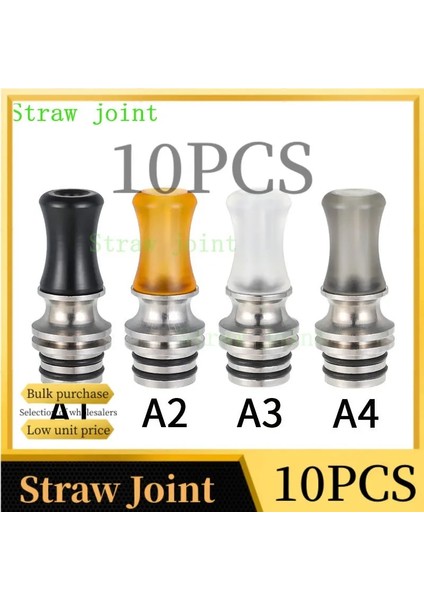 A2 1 Adet 10 Adet Saman Bağlantısı Otantik Damla Ucu 1 Adet/10 Adet 510 Küçük Kalibreli Mtl Paslanmaz Çelik + Pei Pc Pe Pom Emme Saman Bağlantısı (Yurt Dışından)
