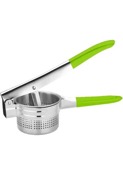 Yeşil Kalınlaşmış Pratik El Sebze Meyve Sıkacağı 2 Renk Ev Için Patates Ezici Ağır Hizmet (Yurt Dışından)