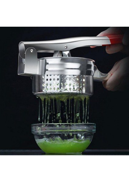 Yeşil Kalınlaşmış Pratik El Sebze Meyve Sıkacağı 2 Renk Ev Için Patates Ezici Ağır Hizmet (Yurt Dışından) fiyatları