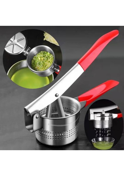 Yeşil Kalınlaşmış Pratik El Sebze Meyve Sıkacağı 2 Renk Ev Için Patates Ezici Ağır Hizmet (Yurt Dışından) modelleri