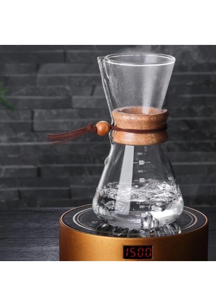 Filtreli 400ML 800ML Cam Kahve Su Isıtıcısı Fransız Kahve Makinesi Paslanmaz Çelik Filtre ile Yeniden Kullanılabilir Kolu Kahve Fincanı Üzerine Dökün Filtre Coffeeware (Yurt Dışından)