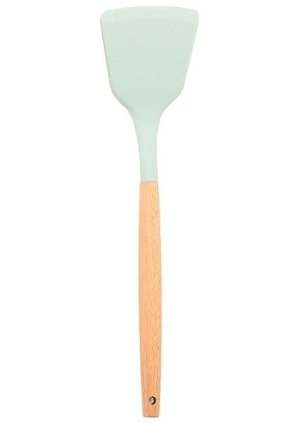Açık Yeşil Yapışmaz Silikon Spatula Ahşap Turner Krep Kızartma Tavası Kürek Et Yumurta Kazıyıcı Turnerlar Gıda Kaldırıcılar Mutfak Pişirme Aracı (Yurt Dışından)