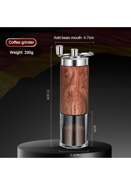 Taşınabilir Ahşap Manuel Kahve Değirmeni Taşınabilir Fasulye El Freze Paslanmaz Çelik El Yapımı Mutfak Yapma Aracı 6/8 Dişliler Ayarlanabilir Ayarlar (Yurt Dışından) fiyatları