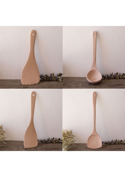 Stil 4 1 Adet Doğal Sağlık Bambu Ahşap Mutfak Oluklu Spatula Kaşık Karıştırma Tutucu Pişirme Gereçleri Akşam Yemeği Yemek Wok Kürek Çeviriciler (Yurt Dışından) fırsatları