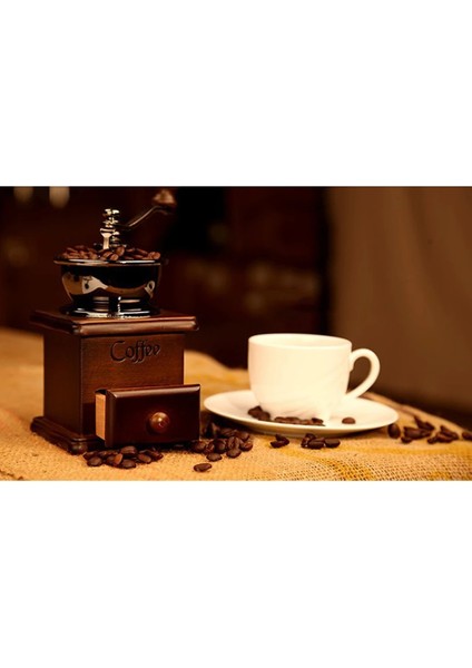 Vintage Premium Kalite Paslanmaz Çelik Ahşap Manuel Kahve El Değirmeni Taşınabilir Baharat Çapak Değirmeni Ev Ofis Dekorasyonu (Yurt Dışından) fiyatları