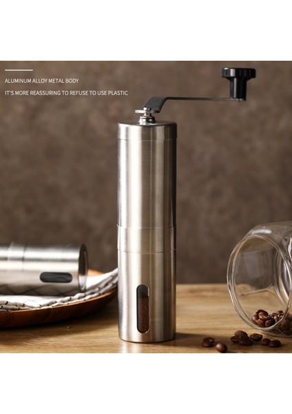 Fransız Kabartma Makinesi Için 1 Adet Manuel Kahve Değirmeni, El Tipi Mini, K Fincan, Fırçalanmış Paslanmaz Çelik Taşınabilir Konik Öğütücü (Yurt Dışından) modelleri