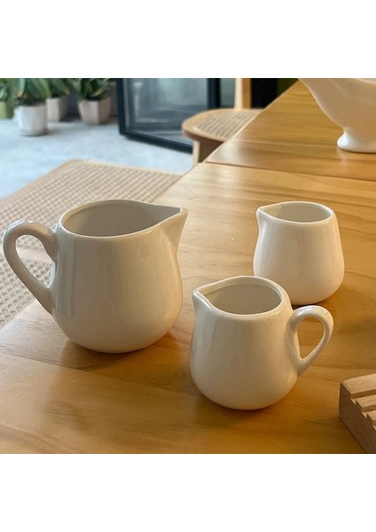 1 Adet Yaratıcı Saf Beyaz Seramik Kahve Küçük Süt Kupası Pot Pot Biftek Sos Kulplu Fincan Boyutu Şeker Kavanozu Süt Kaşığı Gaga Bardak (Yurt Dışından) indirimleri