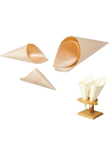 13X5X5 cm 25 Adet Tek Kullanımlık Dondurma Bardak Koni Düğün Konfeti Tutucu Meze Konileri Ahşap Dondurma Bardak Parti Gıdalar Aperatifler Tadımı (Yurt Dışından)