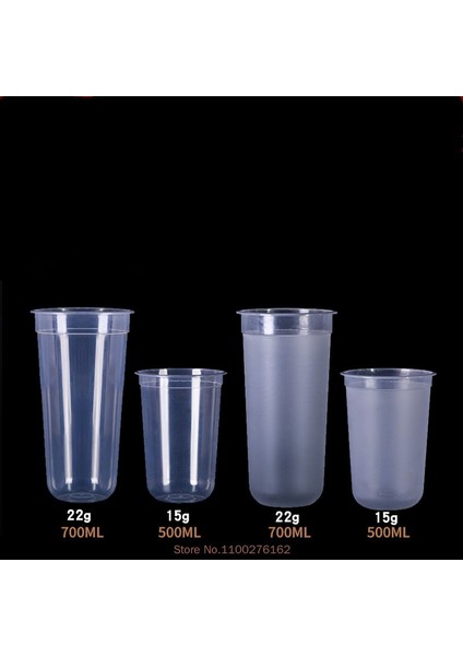 Siyah Kalp Kapaklı 100 Adet /Paket 500/700 ml Tek Kullanımlık Plastik Bardak Kapağı (Yurt Dışından)