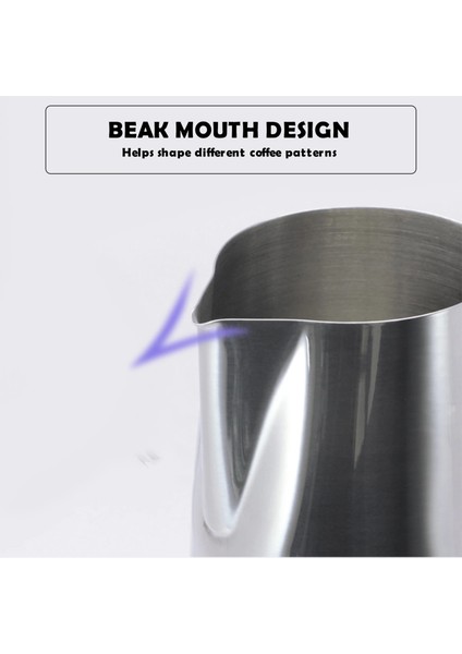 600 ml Paslanmaz Çelik Süt Köpürtme Sürahi Termometre ile Espresso Buharda Kahve Barista Latte Frother Fincan Cappuccino Sürahi Krem (Yurt Dışından) indirimleri