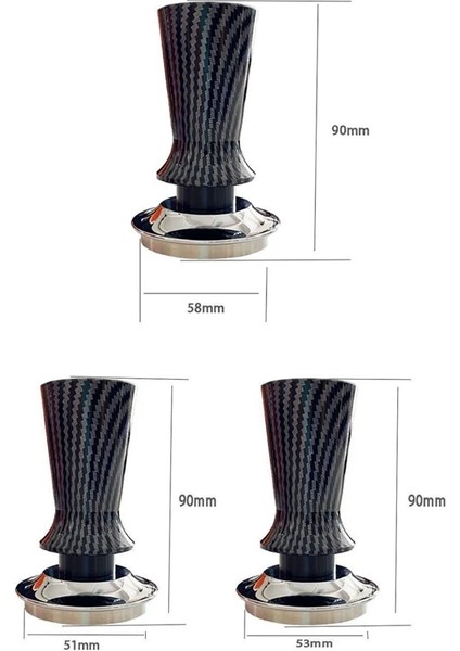Siyah 51MM Paslanmaz Çelik Kahve Sabotaj Derinliği Kalibre Edilmiş Sabit Basınç Kahve Tozu Çekiç Kahve Dağıtıcı Barista Araçları 51 mm (Yurt Dışından) fiyatları