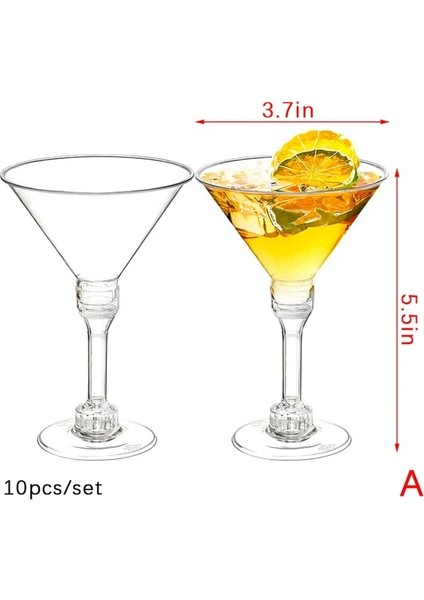 10 Adet-Bir 5/10 Adet Mini Tek Kullanımlık Plastik Bardaklar Tatlı Bardaklar Şeffaf Köpük Salata Jöle Yoğurt Pişirme Trapez Gıda Kabı Dondurma Fincan (Yurt Dışından)