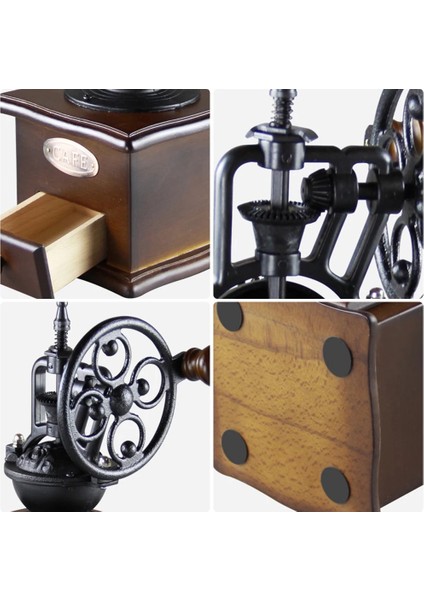 Stil B Retro Manuel Kahve Değirmeni Dökme Demir El El Yapımı Ayarlanabilir Kahve Çekirdeği Öğütme Değirmeni Ev Mutfak Kahve Araçları Aksesuarları (Yurt Dışından) fırsatları