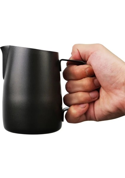 Beyaz 420 ml 420 ml Paslanmaz Çelik Latte Kahve Fincanı Sivri Ağız Süt Köpük Bardak Eğik Ağız Kahve Çekme Çiçek Tankı Barista Eşyaları (Yurt Dışından)