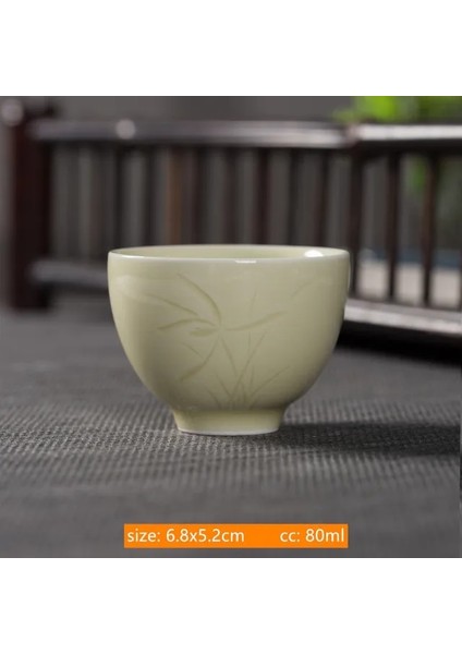 A6 2 Adet 2 Adet/grup Retro Seladonlar Çay Fincanı El Yapımı Çay Kase Seramik Kahve Fincanı Çin Porselen Çay Seti Aksesuarları Tek Fincan Drinkware (Yurt Dışından)