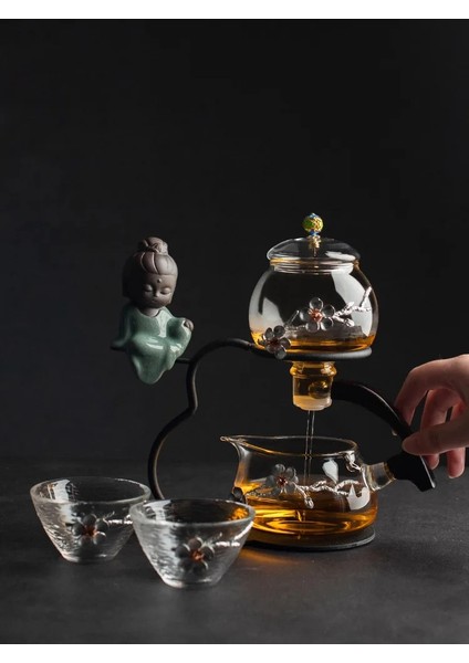 2 Adet Çay Fincanı B Cam Manyetik Yarı Otomatik Çay Seti Tembel Teaware Buda Dekorasyon Kungfu Kasesi Demlik Çay Fincanı (Yurt Dışından) fiyatları
