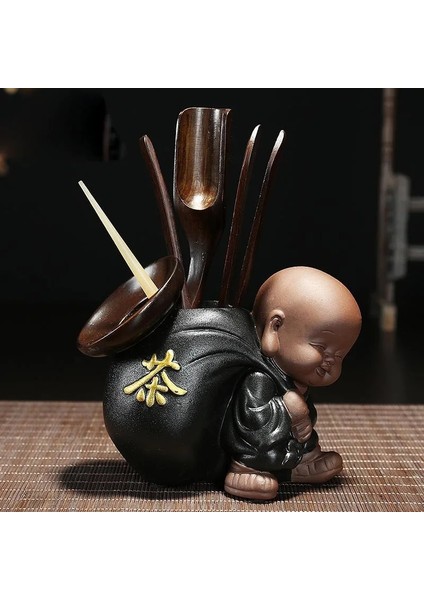 E Kung Fu Çay Seti Çay Töreni Küçük Keşiş Çay Aksesuarları Seti Mutfak Eşyaları Klip Iğne Seramik Kutular Çay Kaşık Süzgeçler Altı Beyefendi (Yurt Dışından) fiyatları