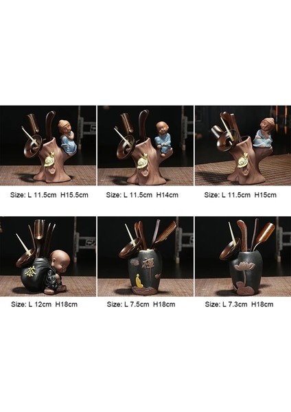 E Kung Fu Çay Seti Çay Töreni Küçük Keşiş Çay Aksesuarları Seti Mutfak Eşyaları Klip Iğne Seramik Kutular Çay Kaşık Süzgeçler Altı Beyefendi (Yurt Dışından) modelleri