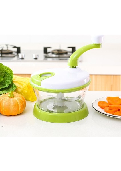 Açık Yeşil Manuel Kıyma Makinesi Elle Kumandalı Gıda Robotları Taşınabilir Çok Fonksiyonlu Sebze Kesici Sarımsak Kıyıcı Kıyma Mikseri Blender (Yurt Dışından)