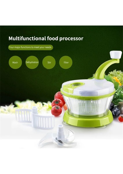 Açık Yeşil Manuel Kıyma Makinesi Elle Kumandalı Gıda Robotları Taşınabilir Çok Fonksiyonlu Sebze Kesici Sarımsak Kıyıcı Kıyma Mikseri Blender (Yurt Dışından) fırsatları
