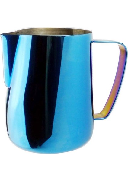 Gök Mavisi 600 ml Paslanmaz Çelik Süt Sürahisi Süt Buharda Köpürtme Sürahi Sürahi Latte Sanat Kalem Iğne Cafeteira Espresso Cappuccino Kahve Sürahi (Yurt Dışından)