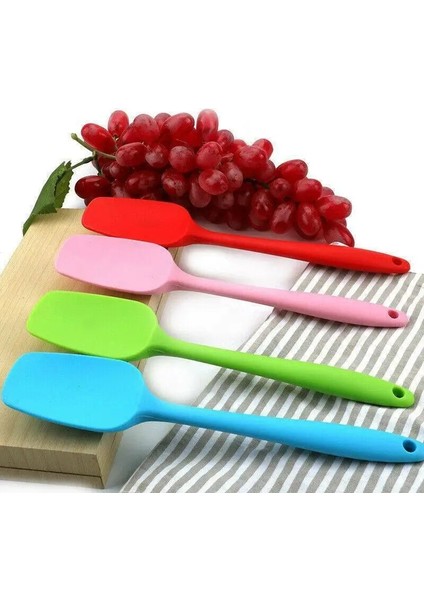 Mavi Mutfak Silikon Krem Tereyağı Kek Spatula Karıştırma Hamur Kazıyıcı Fırça Tereyağı Mikser Kek Fırçaları Pişirme Aracı Mutfak Gereçleri (Yurt Dışından)