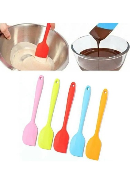 Mavi Mutfak Silikon Krem Tereyağı Kek Spatula Karıştırma Hamur Kazıyıcı Fırça Tereyağı Mikser Kek Fırçaları Pişirme Aracı Mutfak Gereçleri (Yurt Dışından)