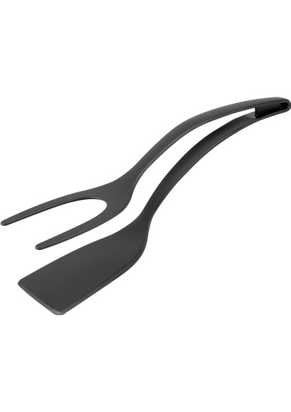Koyu Gri 2 In 1 Naylon Kavrama Çevirme Maşa Yumurta Spatula Maşa Biftek Spatula Maşa Kelepçe Gözleme Kızarmış Çeviriciler Mutfak Aksesuarları (Yurt Dışından) fırsatları