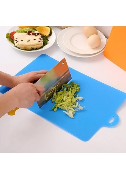 Turuncu Yeni 21.5*32.5 cm Kesme Tahtası Mutfak Pişirme Araçları Esnek Pp Plastik Kaymaz Asmak Delik Gıda Dilim Kesim Doğrama Bloğu (Yurt Dışından) fiyatları