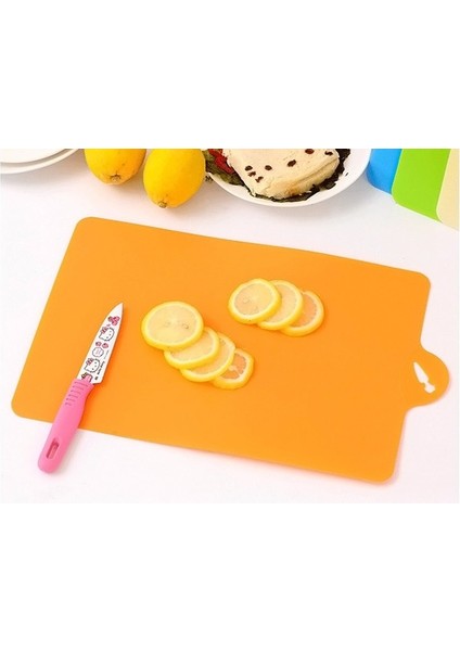 Turuncu Yeni 21.5*32.5 cm Kesme Tahtası Mutfak Pişirme Araçları Esnek Pp Plastik Kaymaz Asmak Delik Gıda Dilim Kesim Doğrama Bloğu (Yurt Dışından) indirimleri