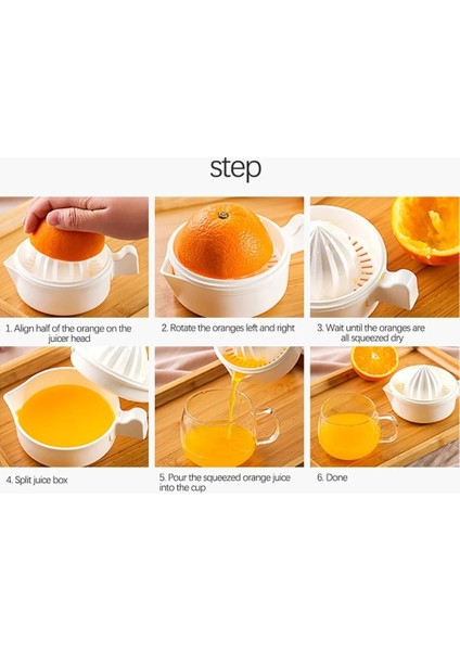 Beyaz Sıkacakları Mutfak Manuel Portakal Sıkacağı Limon Sıkacağı Plastik Meyve Aracı Mini Blender Taşınabilir Meyve Sıkacağı Blender Mutfak Aksesuarları (Yurt Dışından) fırsatları