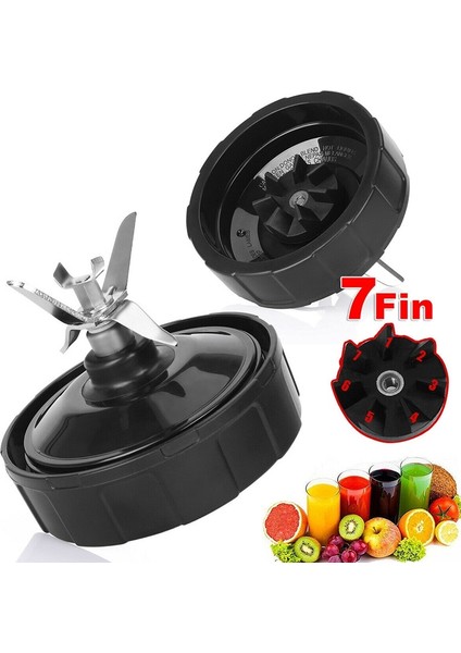 Nj7 Büyük Kesici Yatak 7 Yüzgeçleri Çıkarıcı Bıçakları Yedek Parça Alt Bıçak Blender Için Sıkacağı Yedek Parçalar Mutfak Aksesuarları (Yurt Dışından)