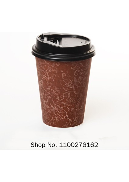 Sadece Lid2 250ML 8oz 100 Adet 100 Adet Tek Kullanımlık Kahve Fincanı Çiçek Desen Kalın Kağıt Bardaklar Sıcak Içecekler Suyu Içecek Ambalaj Bardaklar Kapaklı Paket Servis Paketleri (Yurt Dışından) modelleri