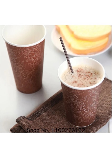Sadece Lid2 250ML 8oz 100 Adet 100 Adet Tek Kullanımlık Kahve Fincanı Çiçek Desen Kalın Kağıt Bardaklar Sıcak Içecekler Suyu Içecek Ambalaj Bardaklar Kapaklı Paket Servis Paketleri (Yurt Dışından) indirimleri